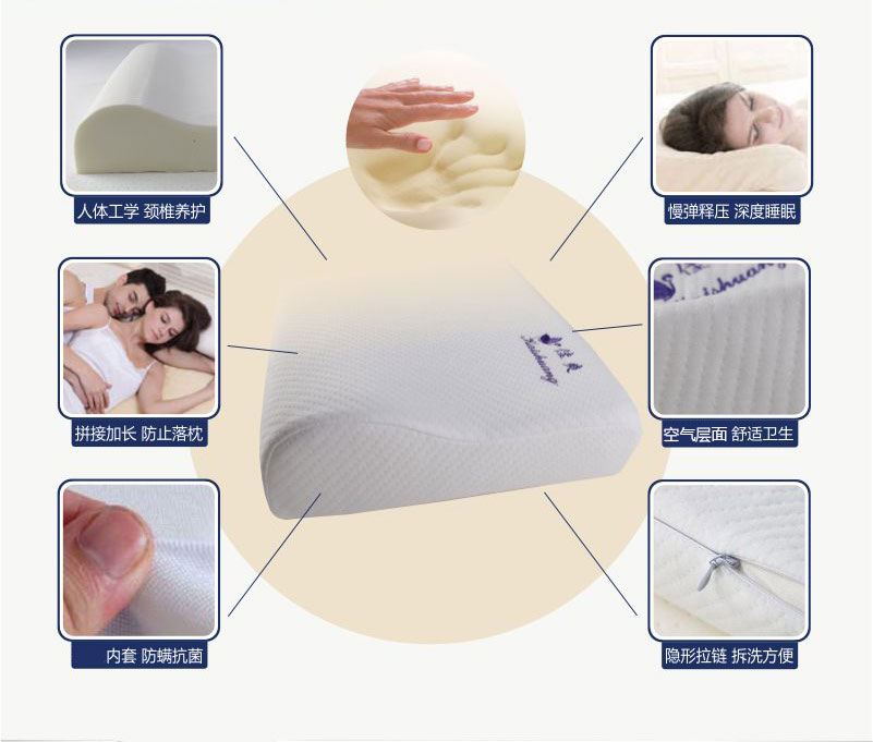 親水記憶棉雙人枕頭護(hù)頸椎保健長(zhǎng)枕
