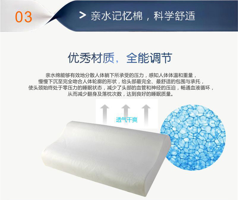 親水記憶棉雙人枕頭護(hù)頸椎保健長(zhǎng)枕