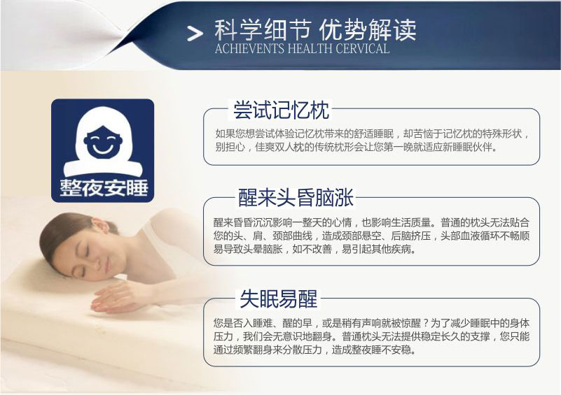 親水記憶棉雙人枕頭護(hù)頸椎保健長(zhǎng)枕