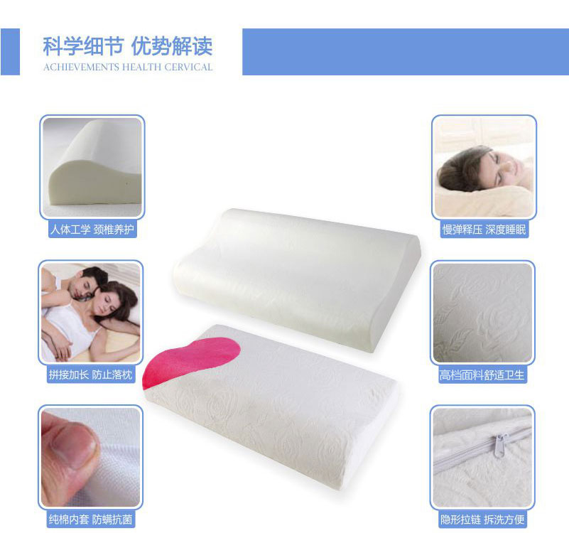 佳爽EQ4 愛(ài)心情侶枕頭 慢回彈親水棉雙人枕芯 護(hù)頸椎保健枕結(jié)婚送禮用