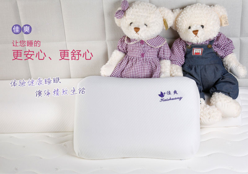 佳爽E8 頸椎枕頭頸椎保健護頸枕夏季親水記憶棉枕芯男女士單人枕頭