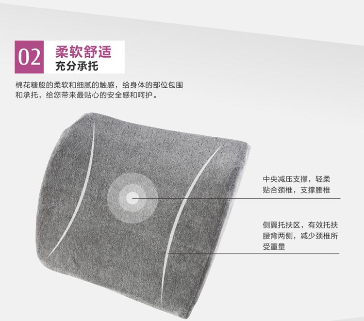 佳爽CY1 親水棉腰靠墊 汽車(chē)用辦公室座椅墊 慢回彈記憶護(hù)腰靠背大枕頭 四季皆宜